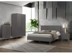 Birlea Furniture & Beds Birlea Arlo 4ft Small Double Charcoal Wooden Bed Frame
