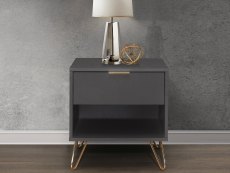 Birlea Birlea Arlo Charcoal 1 Drawer Bedside (Flat Packed)