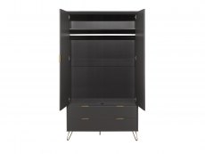 Birlea Birlea Arlo Charcoal 2 Door 2 Drawer Wardrobe (Flat Packed)
