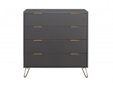 Birlea Birlea Arlo Charcoal 4 Drawer Chest (Flat Packed)