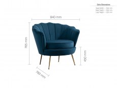 Birlea Birlea Ariel Blue Fabric Chair