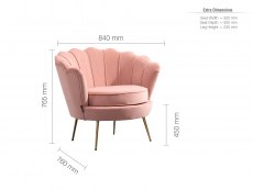 Birlea Birlea Ariel Coral Fabric Chair