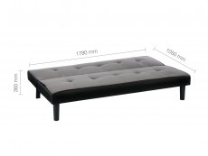 Birlea Birlea Aurora Grey Velvet Sofa Bed