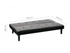 Birlea Birlea Aurora Grey Velvet Sofa Bed