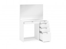 Birlea Ava White 5 Drawer Dressing Table and Mirror (Flat Packed)