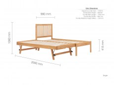 Birlea Birlea Buxton 3ft Single Honey Pine Wooden Trundle Bed