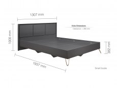 Birlea Birlea Arlo 4ft Small Double Charcoal Wooden Bed Frame