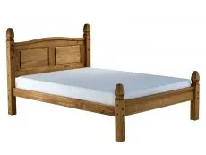 Birlea Furniture & Beds Birlea Corona 4ft6 Double Waxed Pine Wooden Bed Frame (Low Footend)