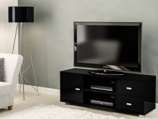 Birlea Birlea Covent Black High Gloss TV Unit (Flat Packed)