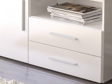 Birlea Birlea Edgeware White High Gloss 1 Door 2 Drawer Sideboard (Flat Packed)