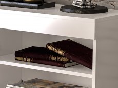 Birlea Birlea Edgeware White and Grey High Gloss 1 Door 2 Drawer Sideboard (Flat Packed)