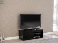 Birlea Birlea Edgeware Black High Gloss Small TV Unit (Flat Packed)