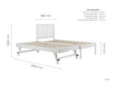 Birlea Furniture & Beds Birlea Buxton 3ft Single White Wooden Trundle Bed