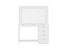 Birlea Birlea Chloe White 7 Drawer Dressing Table and Mirror