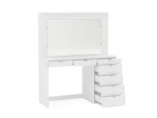 Birlea Birlea Chloe White 7 Drawer Dressing Table and Mirror