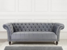 Birlea Birlea Chester Grey Velvet Fabric 3 Seater Sofa