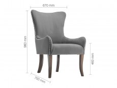 Birlea Birlea Ellis Grey Fabric Chair