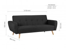 Birlea Birlea Farrow Large Grey Fabric Sofa Bed