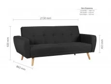 Birlea Furniture & Beds Birlea Farrow Large Grey Fabric Sofa Bed