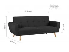 Birlea Birlea Farrow Large Grey Fabric Sofa Bed