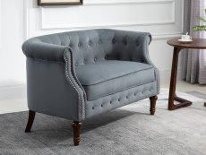 Birlea Birlea Freya Grey Velvet Fabric 2 Seater Sofa