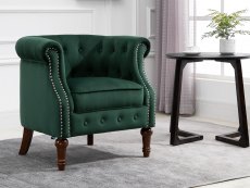 Birlea Freya Green Velvet Fabric Chair