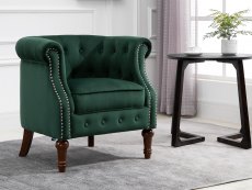 Birlea Birlea Freya Green Velvet Fabric Chair
