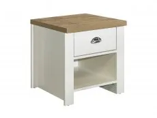 Birlea Birlea Highgate Cream and Oak Effect 1 Drawer Lamp Table