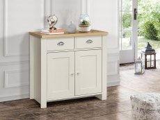 Birlea Birlea Highgate Cream and Oak Effect 2 Door 2 Drawer Sideboard (Flat Packed)