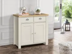 Birlea Birlea Highgate Cream and Oak Effect 2 Door 2 Drawer Sideboard