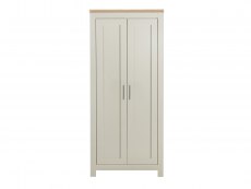 Birlea Highgate Cream and Oak Effect 2 Door Wardrobe (Flat Packed)