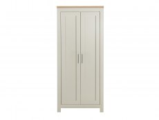 Birlea Birlea Highgate Cream and Oak Effect 2 Door Wardrobe (Flat Packed)
