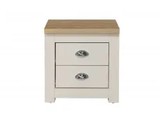 Birlea Birlea Highgate Cream and Oak Effect 2 Drawer Bedside Table