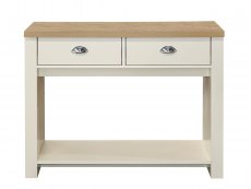 Birlea Birlea Highgate Cream and Oak Effect 2 Drawer Console Table (Flat Packed)