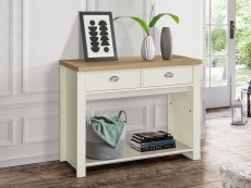 Birlea Birlea Highgate Cream and Oak Effect 2 Drawer Console Table (Flat Packed)