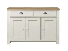 Birlea Birlea Highgate Cream and Oak Effect 3 Door 2 Drawer Sideboard