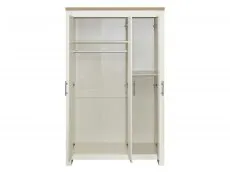 Birlea Birlea Highgate Cream and Oak Effect 3 Door Wardrobe
