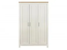 Birlea Birlea Highgate Cream and Oak Effect 3 Door Wardrobe