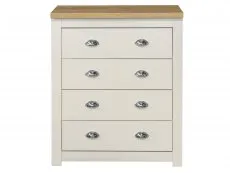 Birlea Furniture & Beds Birlea Highgate Cream and Oak Effect 4 Drawer Chest