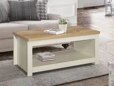 Birlea Birlea Highgate Cream and Oak Effect Coffee Table