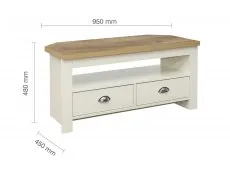 Birlea Birlea Highgate Cream and Oak Effect Corner TV Unit