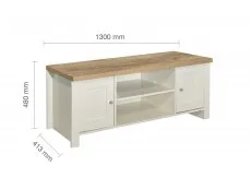 Birlea Birlea Highgate Cream and Oak Effect Large TV Unit