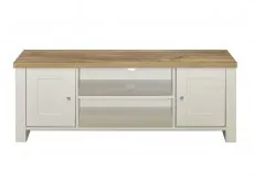 Birlea Furniture & Beds Birlea Highgate Cream and Oak Effect Large TV Unit