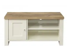 Birlea Birlea Highgate Cream and Oak Effect Small TV Unit