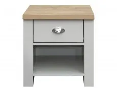 Birlea Furniture & Beds Birlea Highgate Grey and Oak Effect 1 Drawer Lamp Table