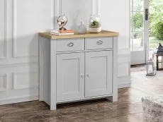 Birlea Birlea Highgate Grey and Oak Effect 2 Door 2 Drawer Sideboard