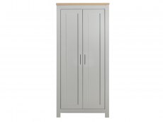 Birlea Highgate Grey and Oak Effect 2 Door Wardrobe (Flat Packed)