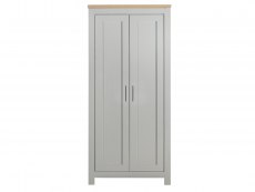 Birlea Birlea Highgate Grey and Oak Effect 2 Door Wardrobe (Flat Packed)
