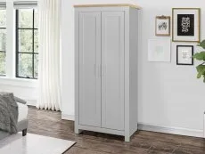 Birlea Birlea Highgate Grey and Oak Effect 2 Door Wardrobe