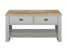 Birlea Furniture & Beds Birlea Highgate Grey and Oak Effect 2 Drawer Coffee Table